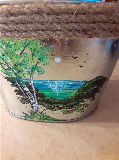 Paint with Jackie - Tin Planter