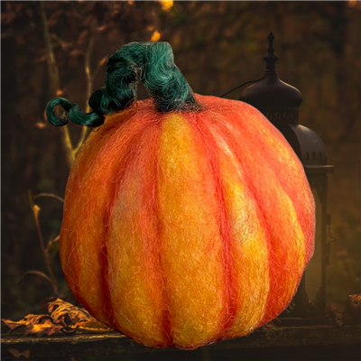 felted pumpkin